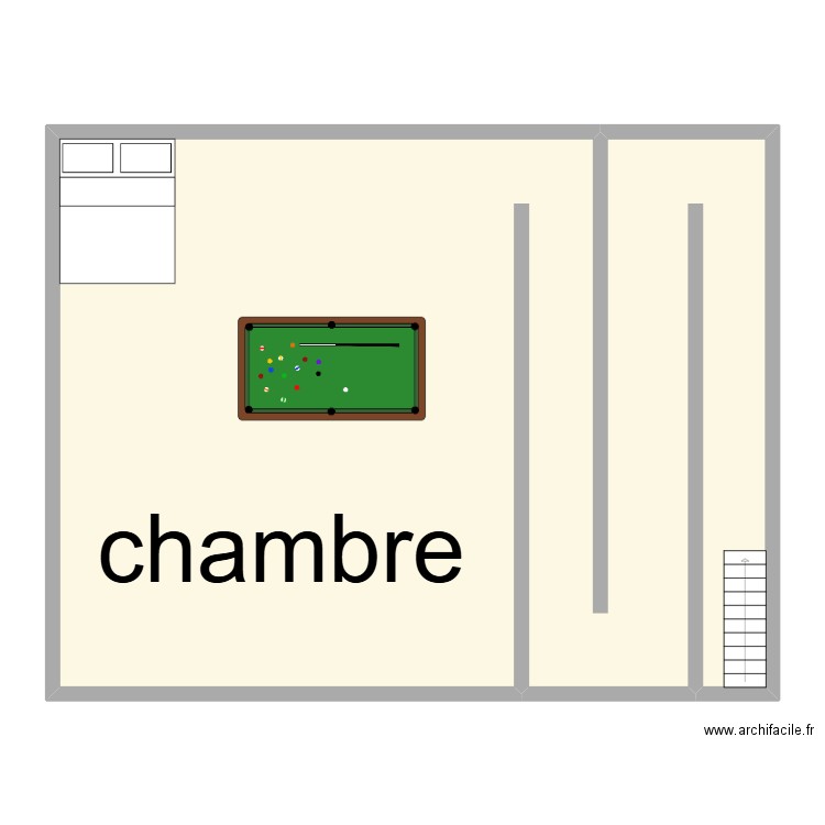 maison khael traz donjon 2e etage . Plan de 1 pièce et 134 m2