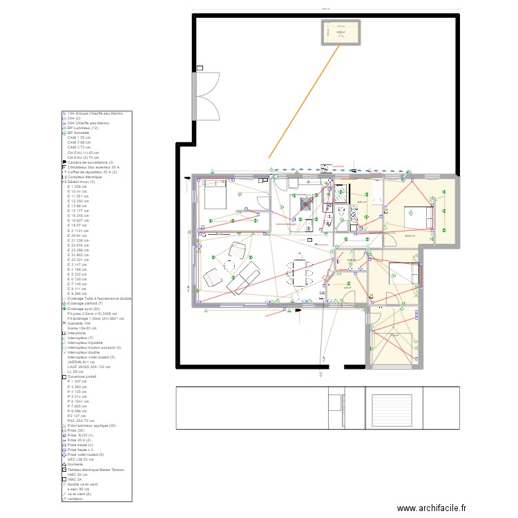 sandrine 2. Plan de 6 pièces et 61 m2