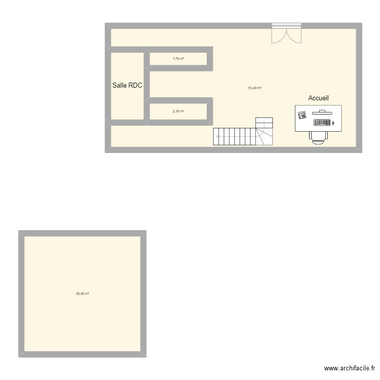 Les Genets d'Or. Plan de 5 pièces et 91 m2