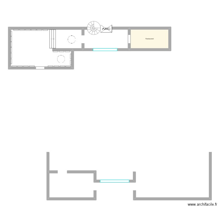 Plan Boutique RL. Plan de 1 pièce et 8 m2