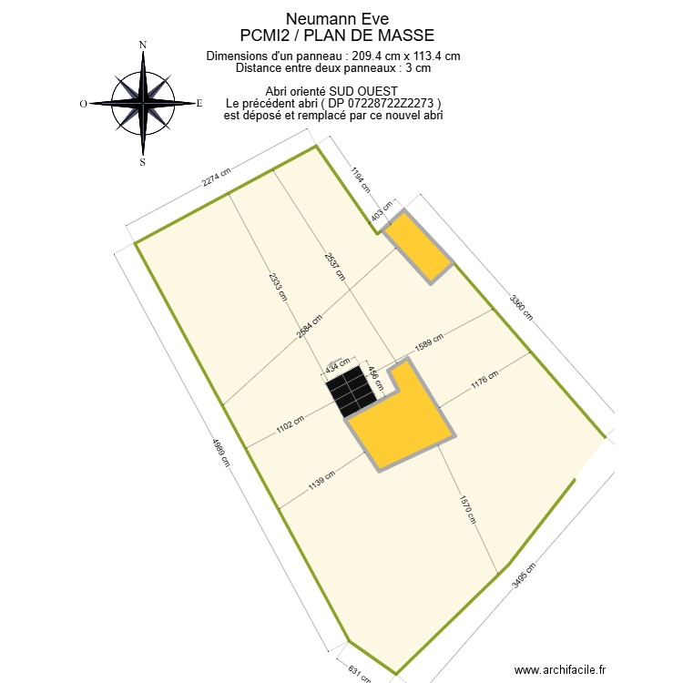  neumann Eve PLAN DE MASSE . Plan de 2 pièces et 93 m2