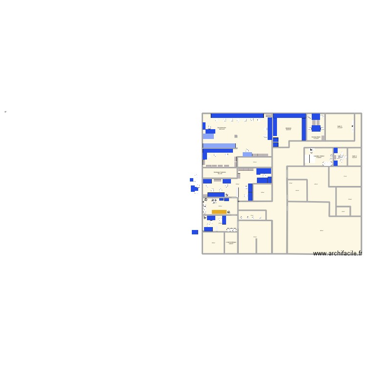 Fairstore option 2 avec salle 12 au 29.01. Plan de 24 pièces et 747 m2