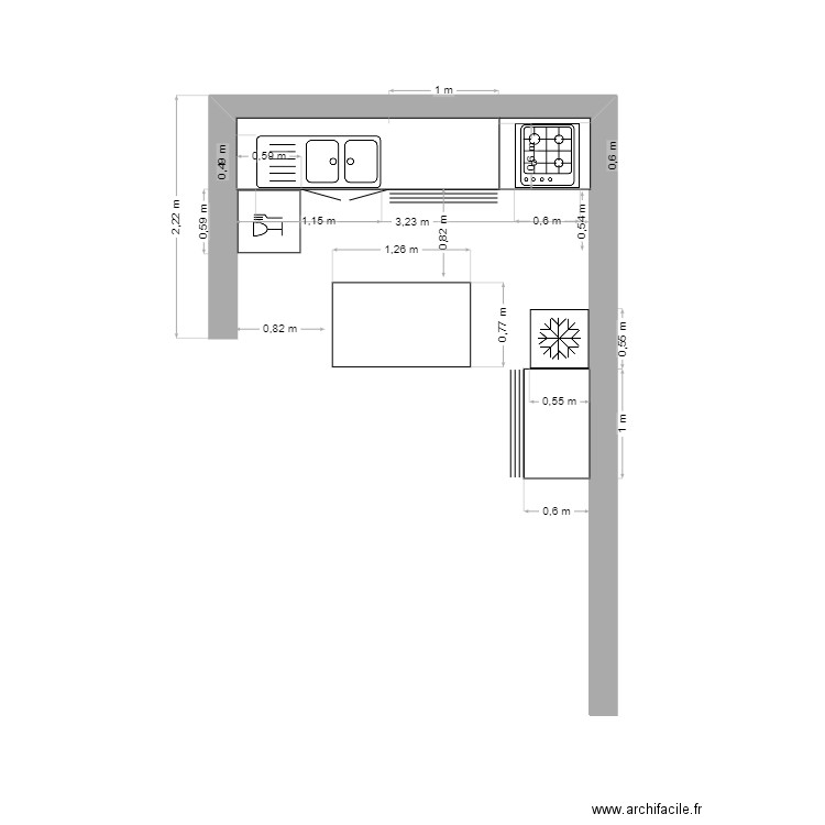 cuisine fefe. Plan de 0 pièce et 0 m2