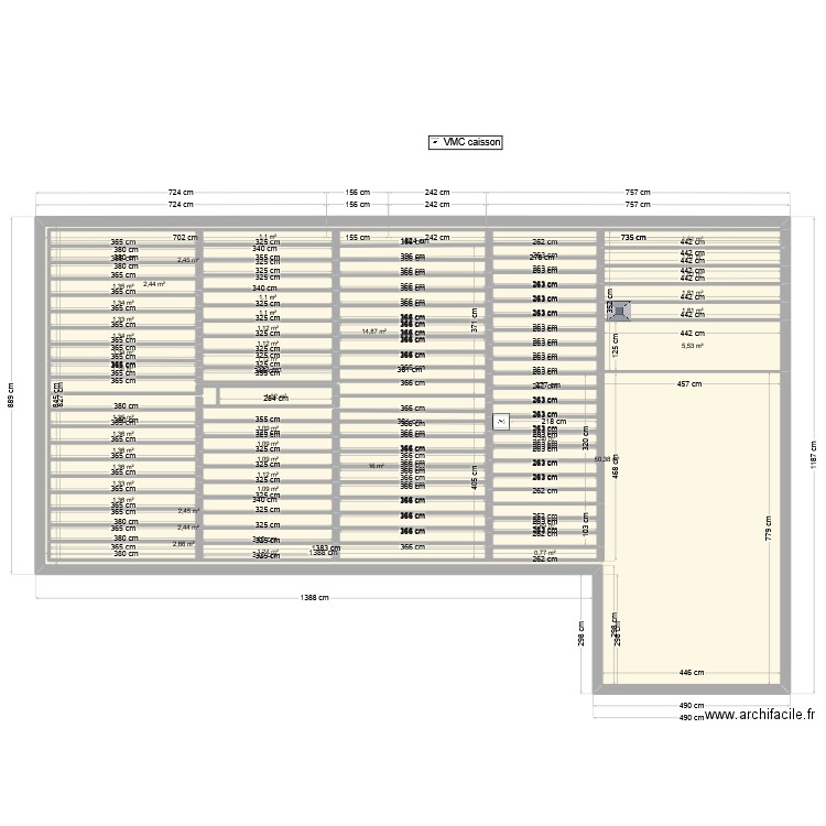 CHALET_ARFEUILLE_COMBLES_VMC_20250222. Plan de 42 pièces et 150 m2