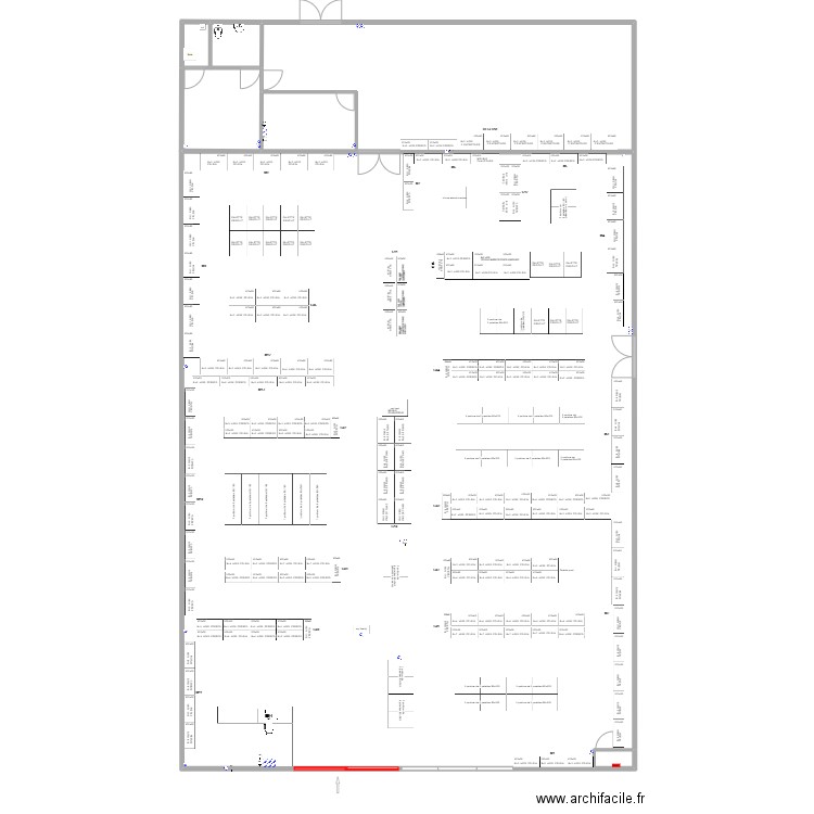 Autun plan / bureau + gondoles + elec '. Plan de 6 pièces et 723 m2