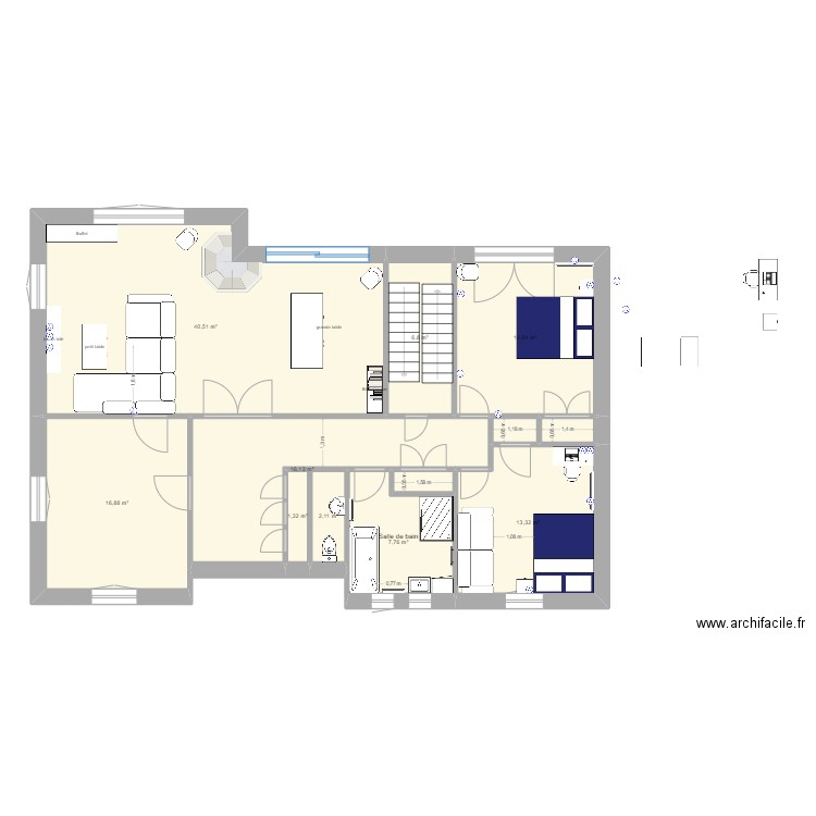 Dardilly maison avec étage. Plan de 22 pièces et 244 m2