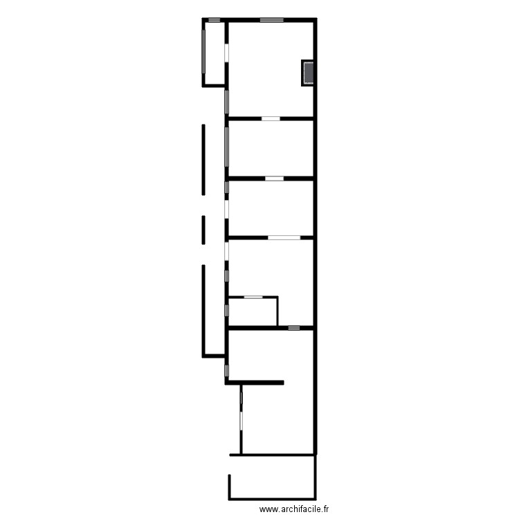 BENONY. Plan de 7 pièces et 87 m2