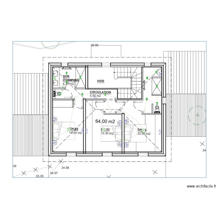 ETAGE TANGUY BOUCHEROT. Plan de 0 pièce et 0 m2