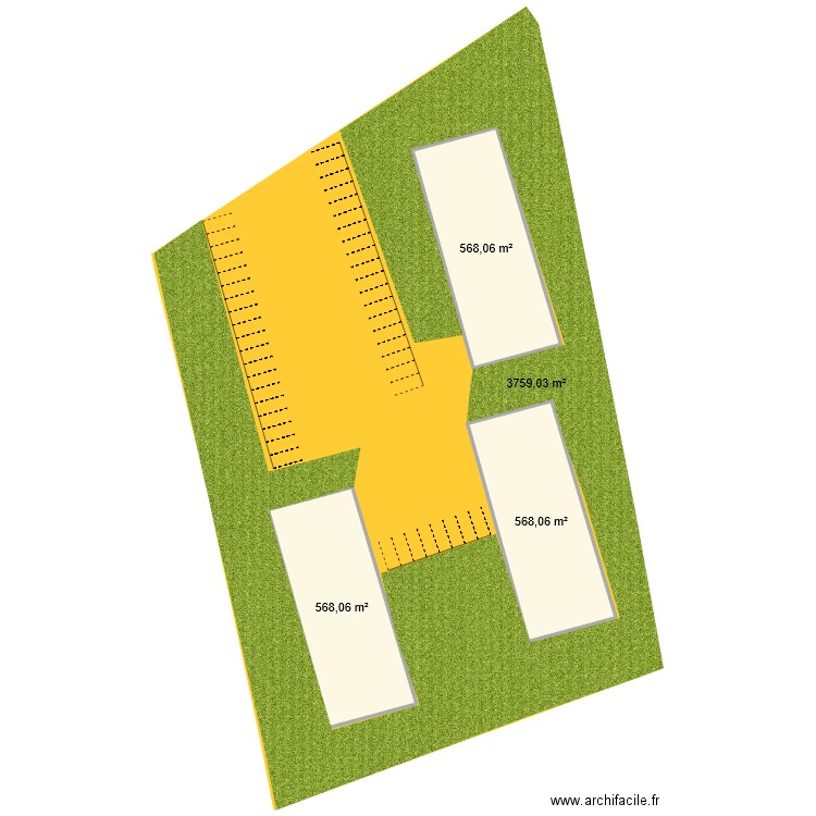 istres  48 lgts. Plan de 3 pièces et 1704 m2