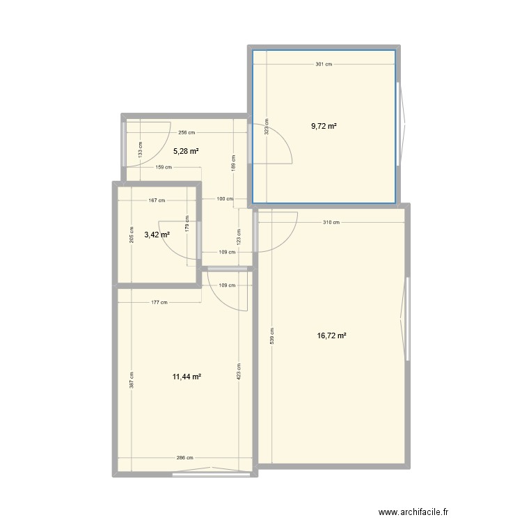 STRASBOURG. Plan de 5 pièces et 47 m2