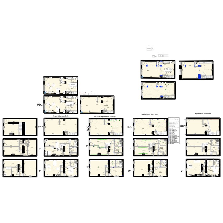 Maison_Michelons_Reno. Plan de 64 pièces et 1060 m2