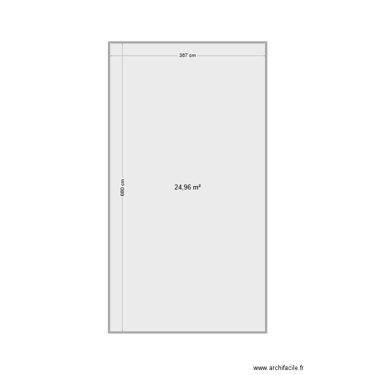 La Boutique. Plan de 1 pièce et 25 m2