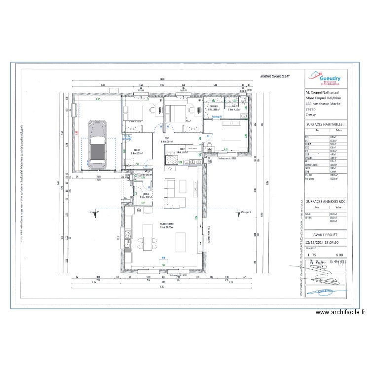 projet cressy gueudry ok 78. Plan de 0 pièce et 0 m2