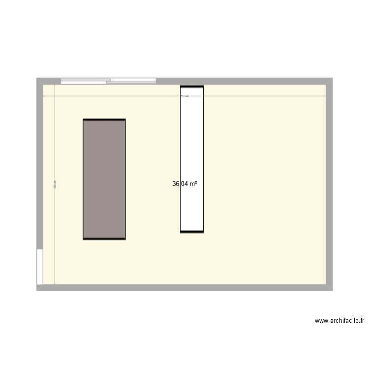 cuisine bidart pos table 380. Plan de 1 pièce et 36 m2