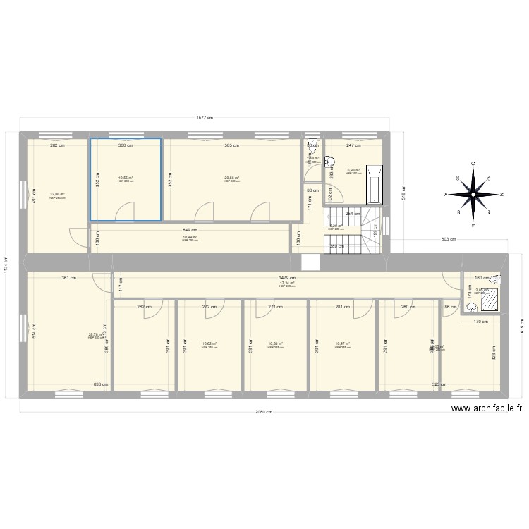 PLAN 1ER ETAGE COLLOREC.ARCHI. Plan de 14 pièces et 172 m2