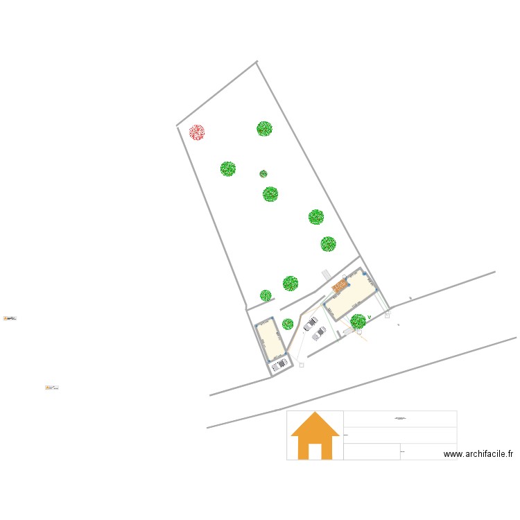 grange decazeville 82. Plan de 2 pièces et 128 m2