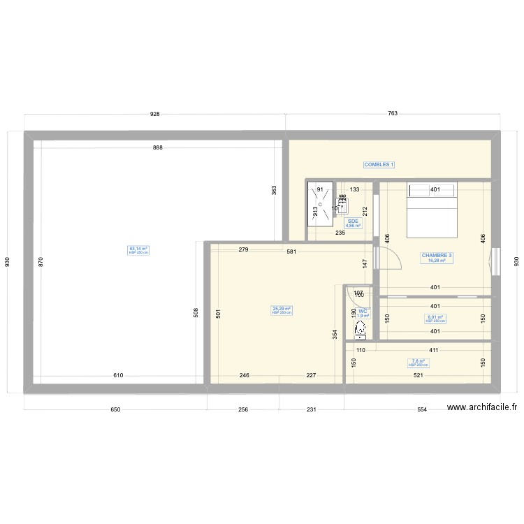 Noilhan 2. Plan de 21 pièces et 273 m2