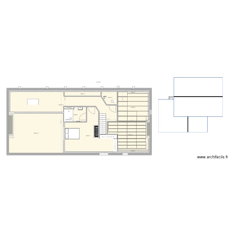 Millam etage4. Plan de 13 pièces et 133 m2