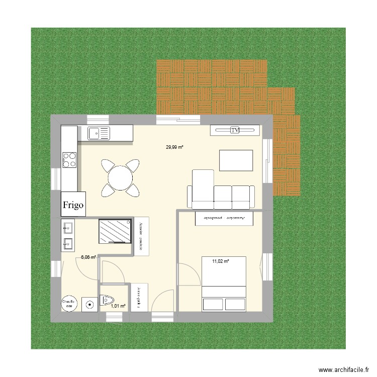 evo2. Plan de 4 pièces et 48 m2