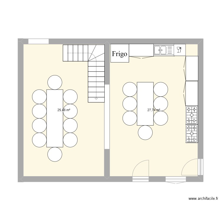 louise romain 2. Plan de 2 pièces et 53 m2