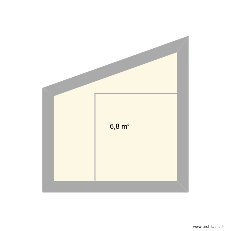 garage. Plan de 1 pièce et 7 m2