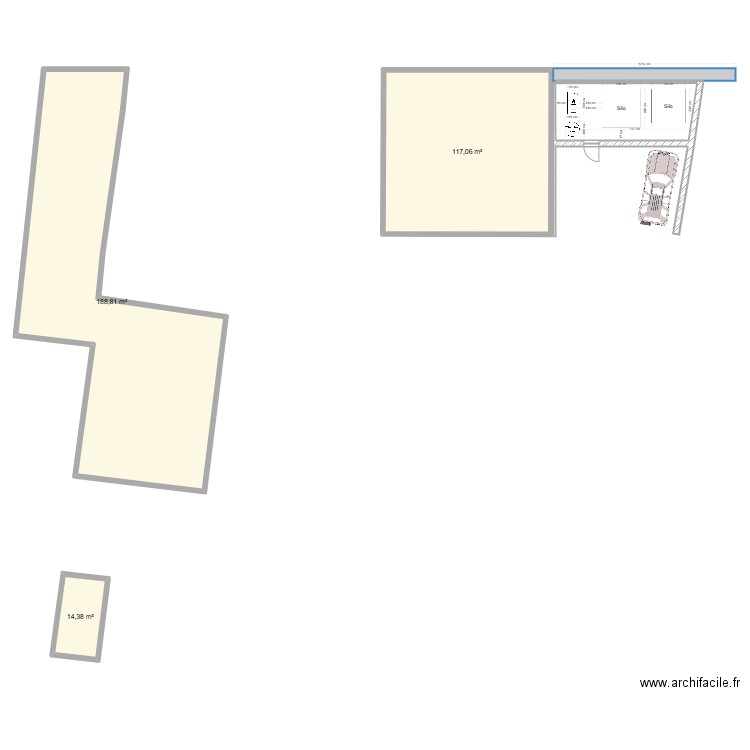 978 Extension 211111. Plan de 3 pièces et 320 m2