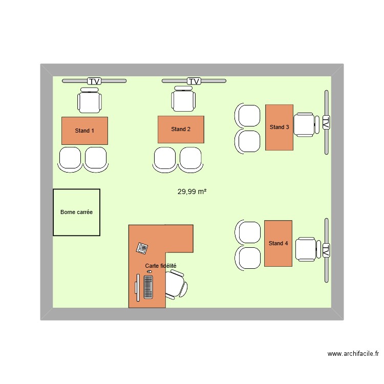 Plan Maison - Leroy Merlin. Plan de 1 pièce et 30 m2