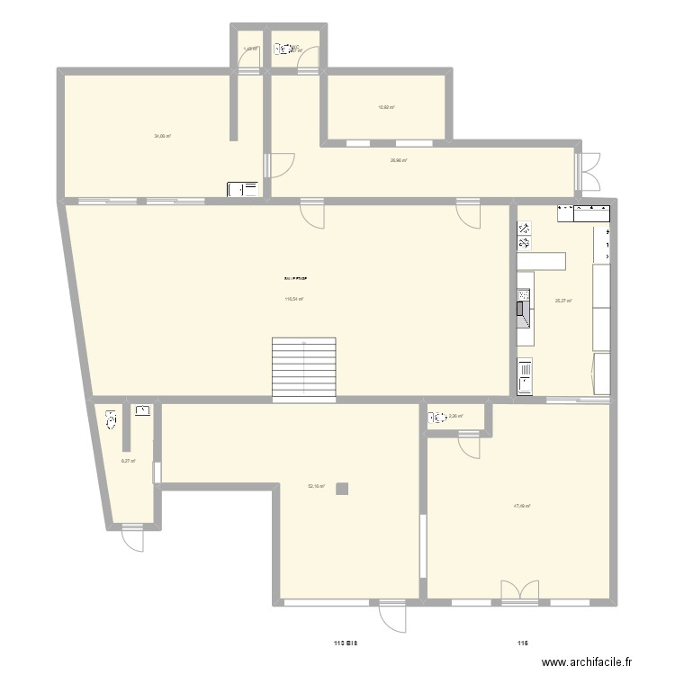 Tropikal NightShop. Plan de 11 pièces et 328 m2