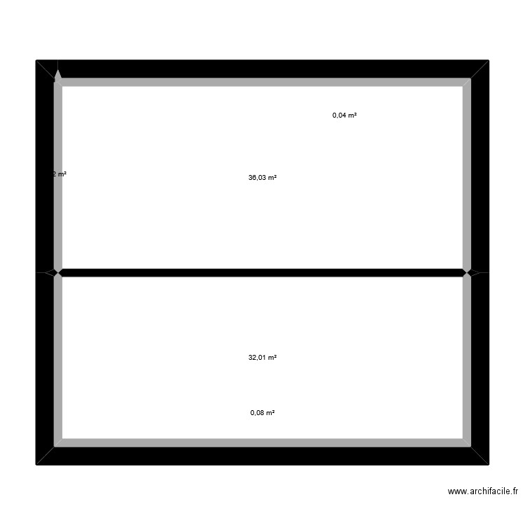 r22. Plan de 5 pièces et 68 m2