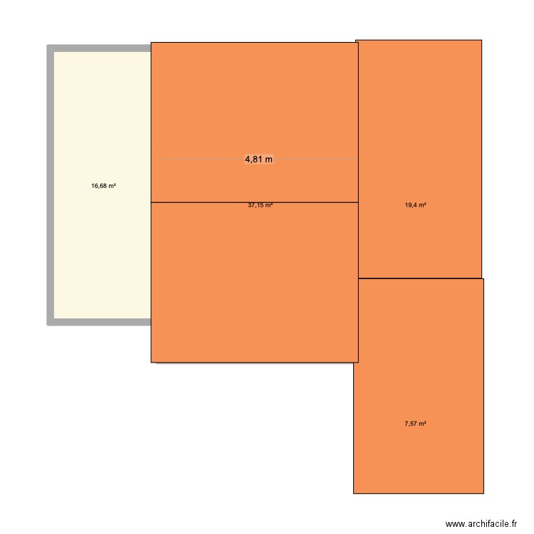 Toit Ré. Plan de 11 pièces et 161 m2