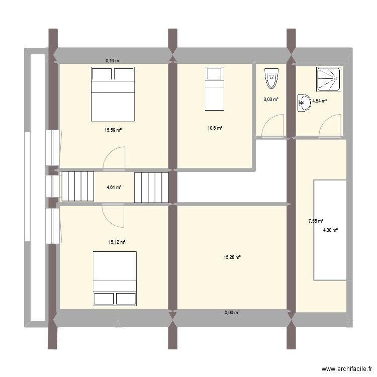 Curiaz 2. Plan de 11 pièces et 81 m2