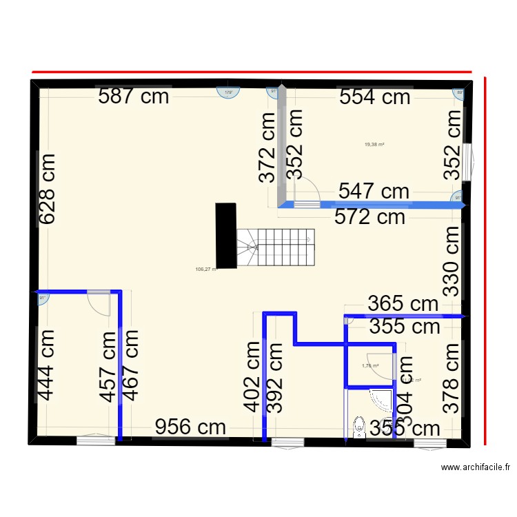 ISSOUDUN N2. Plan de 4 pièces et 138 m2