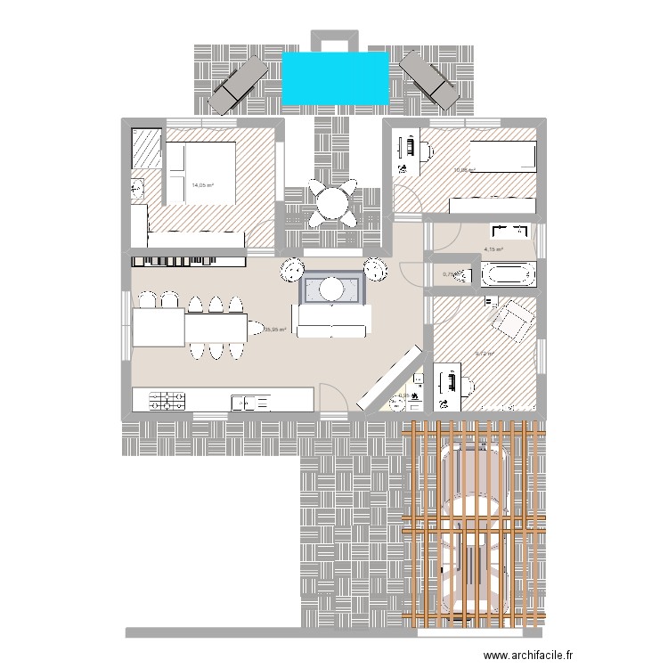 maison de ems. Plan de 7 pièces et 76 m2