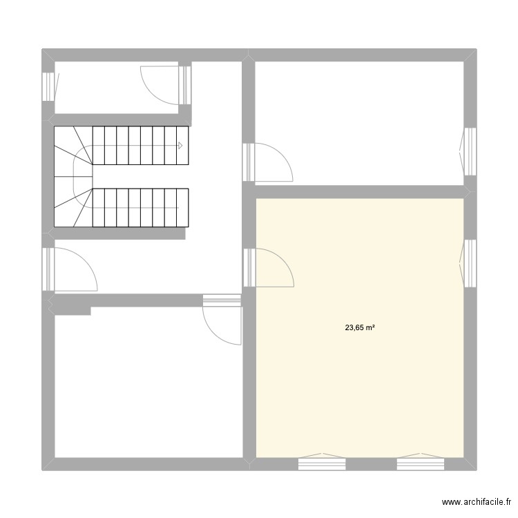 Maison Bernard. Plan de 1 pièce et 24 m2