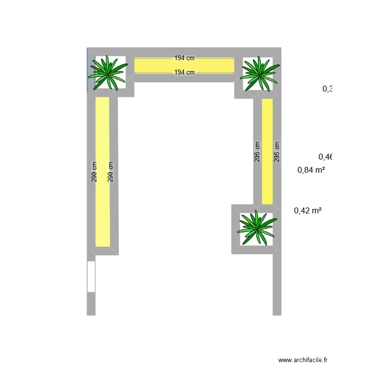 coin apero. Plan de 5 pièces et 3 m2