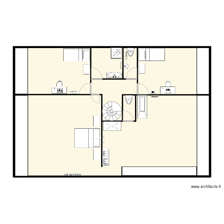 RONY. Plan de 7 pièces et 130 m2