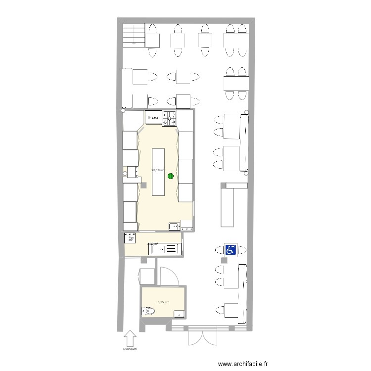 plan dsv . Plan de 3 pièces et 27 m2