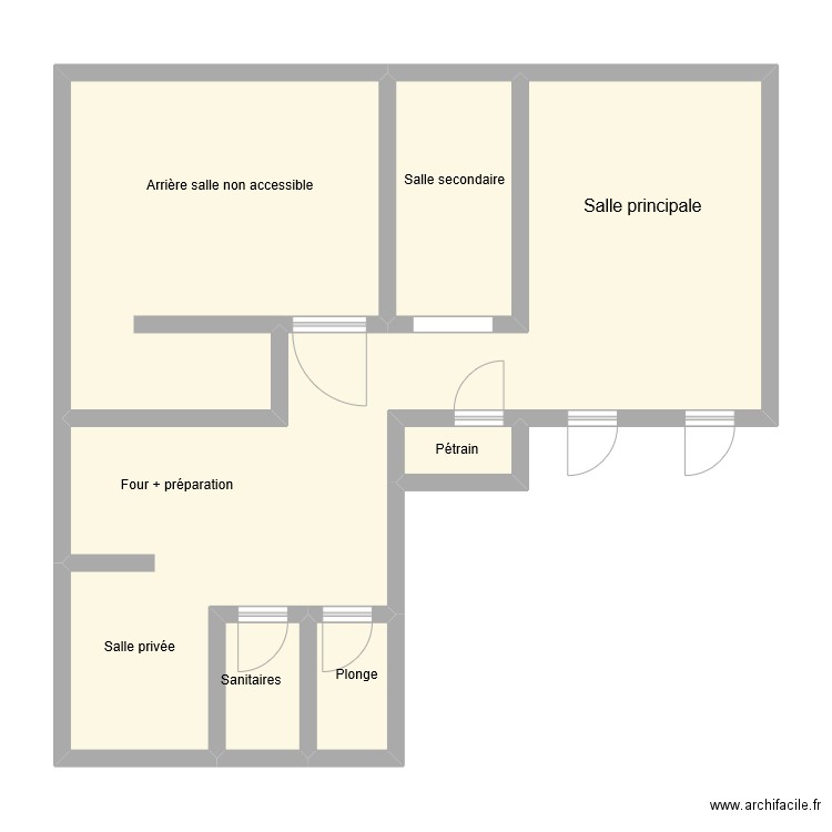 Dédé. Plan de 6 pièces et 82 m2