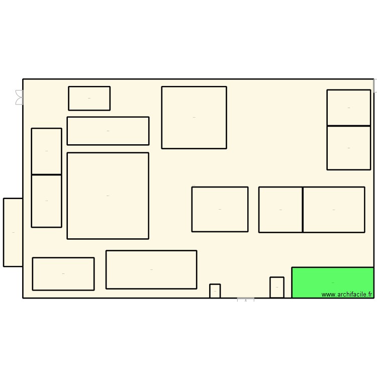 lycee babahassen. Plan de 18 pièces et 1565 m2