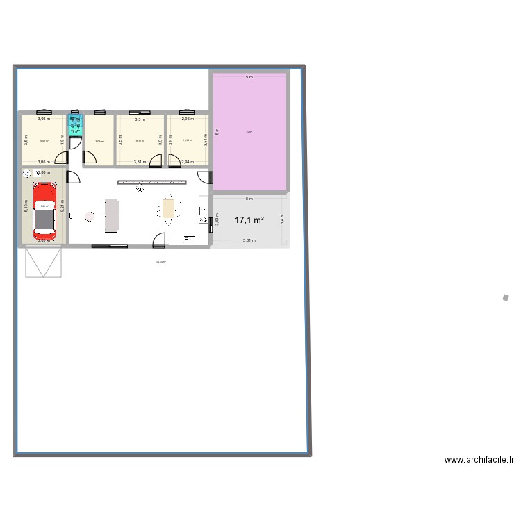 plan sur terrain 2. Plan de 9 pièces et 619 m2