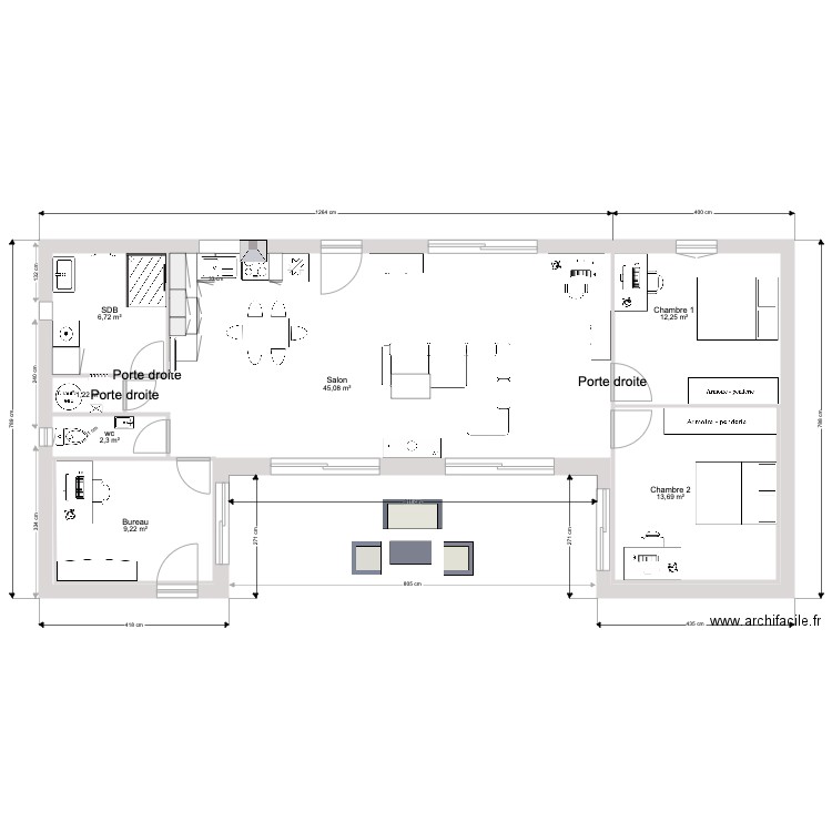 Vergné 22 12 2024. Plan de 7 pièces et 90 m2