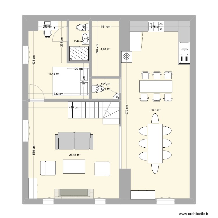 Herbeville 2. Plan de 6 pièces et 83 m2