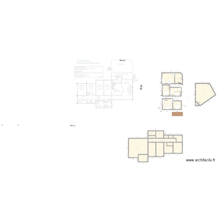 DP01. Plan de 22 pièces et 369 m2