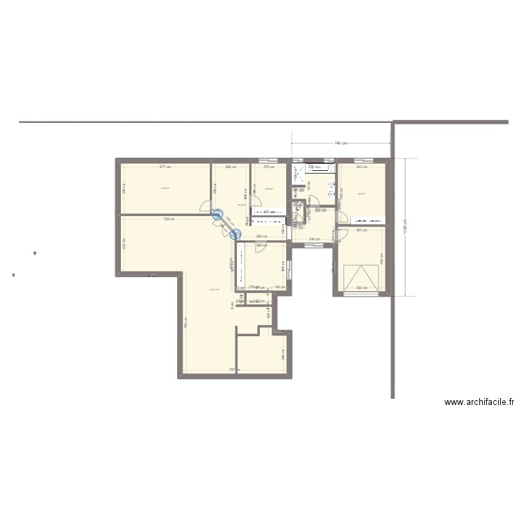 VALENTIN 2. Plan de 6 pièces et 210 m2