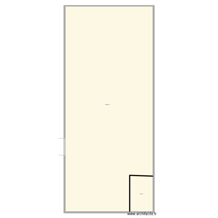 le hangar. Plan de 2 pièces et 544 m2