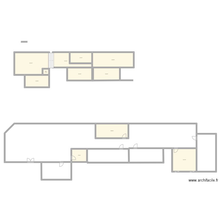 TTU. Plan de 11 pièces et 162 m2