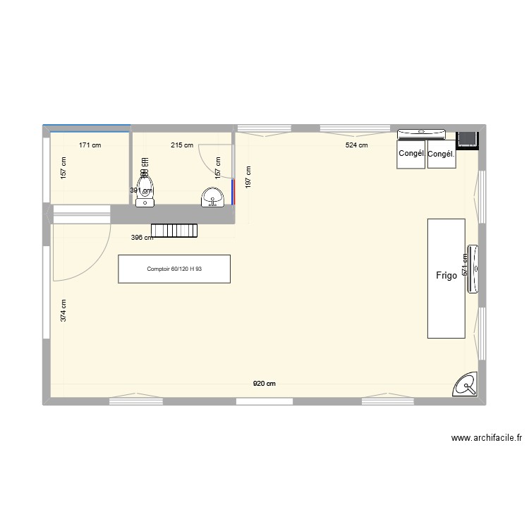 Projet réaménagement 2. Plan de 2 pièces et 51 m2