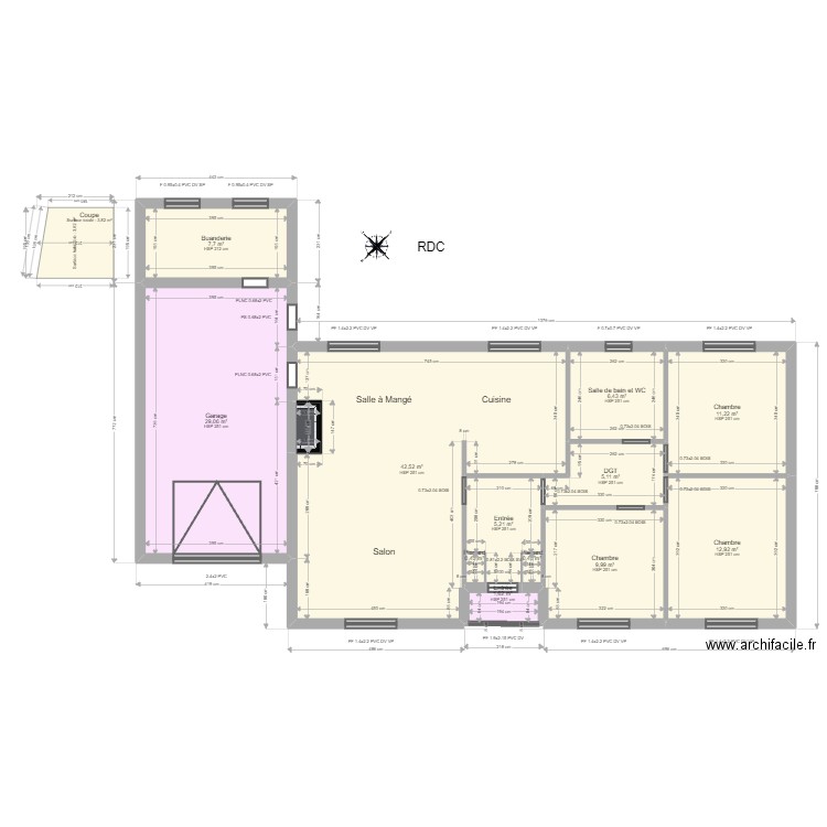 ML24013137 SEYER. Plan de 13 pièces et 134 m2