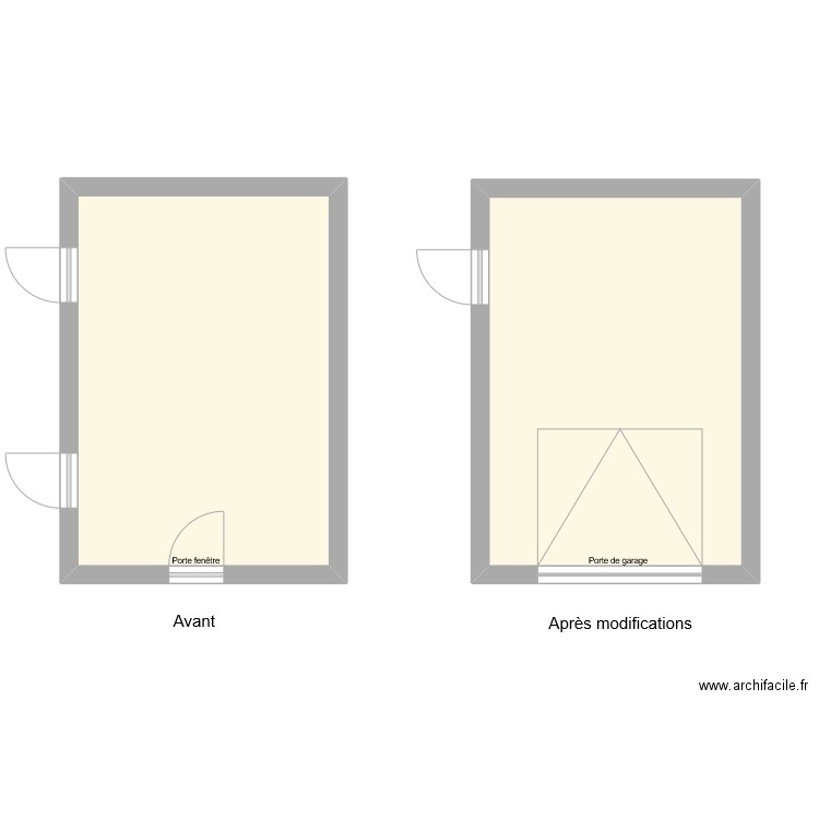 Romeyer. Plan de 2 pièces et 40 m2