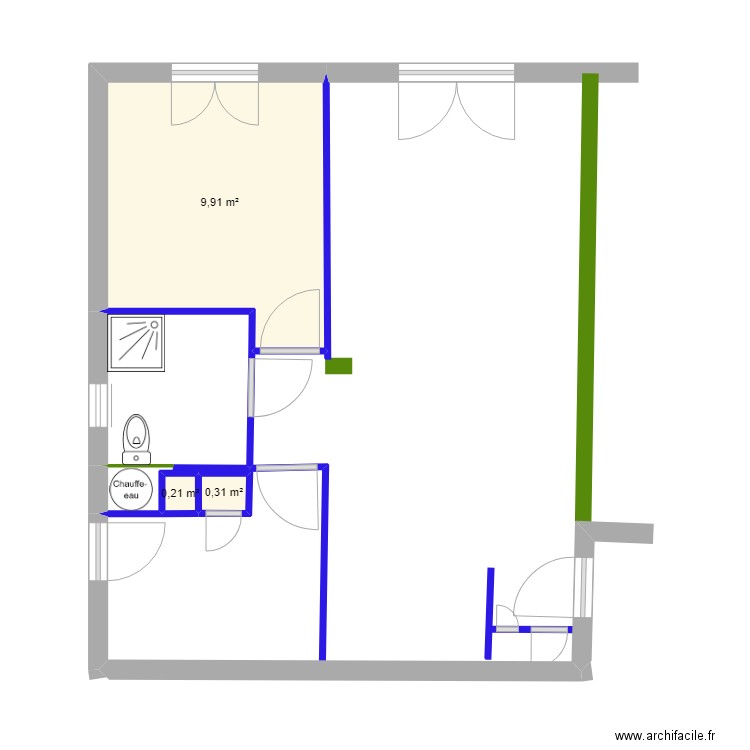 travaux_perrez_chamonix. Plan de 3 pièces et 10 m2